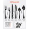 Black Stainless Steel Flatware Set 48 Piece with Steak Knives Service for 8